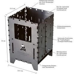 Bushcraft Essentials Bushbox XL Titanium - HOBO Kocher -Camping Verkäufe bushcraft essentials bushbox xl titanium hobo kocher bce 037 2