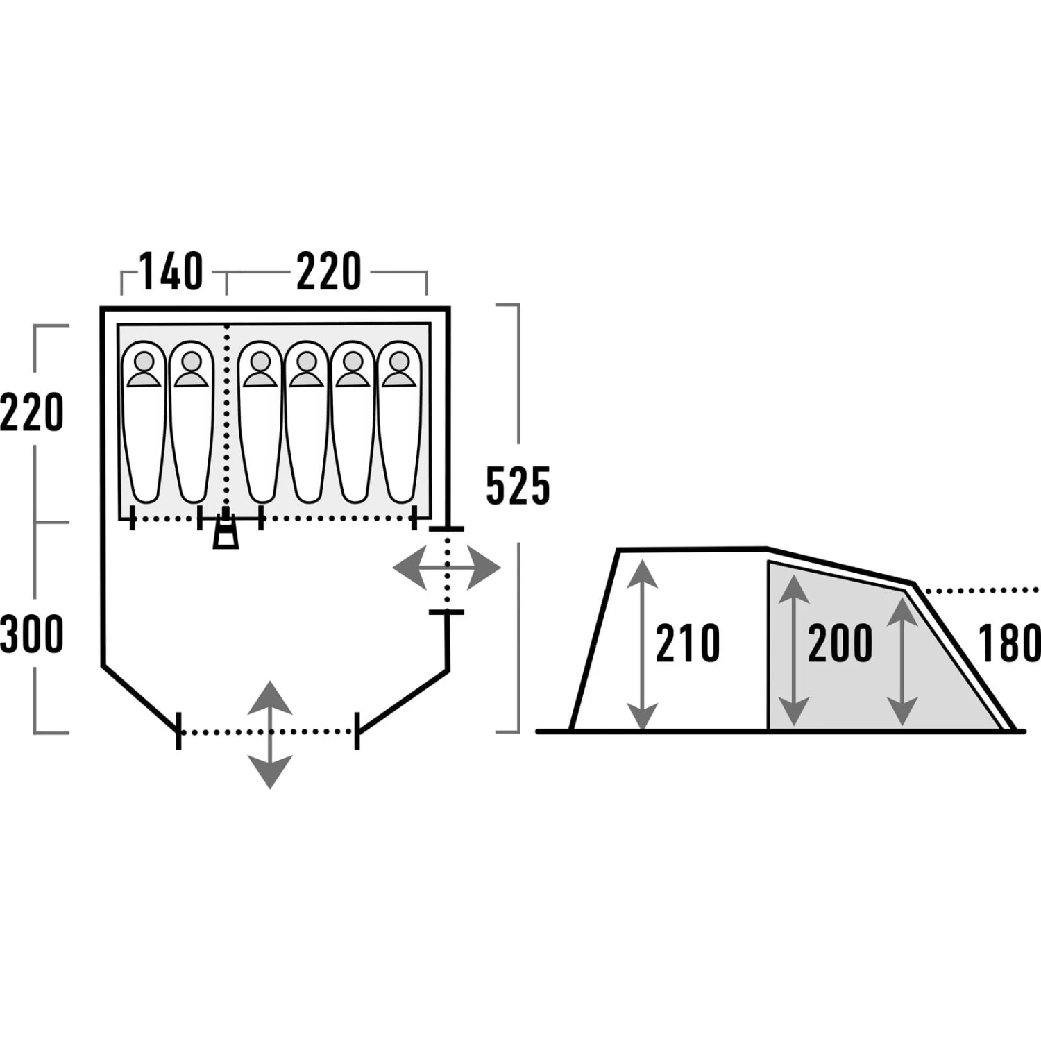 HIGH PEAK Bozen 6.0 - Familienzelt 2 HIGH PEAK Bozen 6.0 - Familienzelt – Bild 2