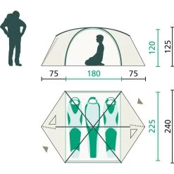 Jack Wolfskin Eclipse III - 3-Personen-Zelt -Camping Verkäufe jack wolfskin eclipse iii 3 personen zelt jw 3008071 4181 os 4