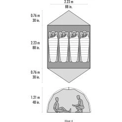MSR Elixir 4 - Vier-Personen-Zelt -Camping Verkäufe msr elixir 4 vier personen zelt cd 10333 4