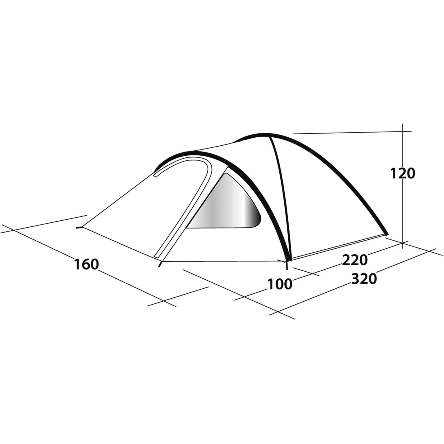 Outwell Cloud 2 - Zwei-Personen-Zelt 2 Outwell Cloud 2 - Zwei-Personen-Zelt – Bild 2
