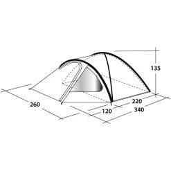 Outwell Cloud 4 - Vier-Personen-Zelt -Camping Verkäufe outwell cloud 4 vier personen zelt green grey rl 150176 1