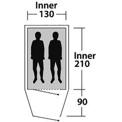 Outwell Earth 2 - Zwei-Personen-Tunnel-Zelt -Camping Verkäufe outwell earth 2 zwei personen tunnel zelt green grey rl 150170 2