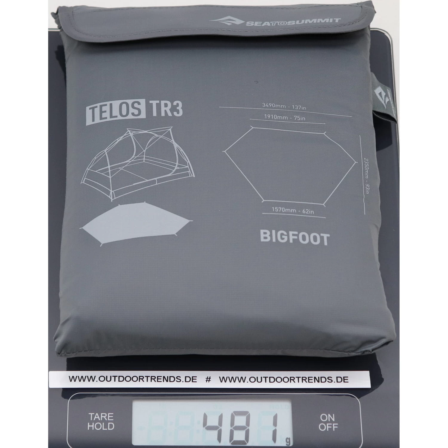 Sea To Summit Bigfoot Footprint Telos TR3 + Telos TR3 Plus - Zeltunterlage 2 Sea To Summit Bigfoot Footprint Telos TR3 + Telos TR3 Plus - Zeltunterlage – Bild 2