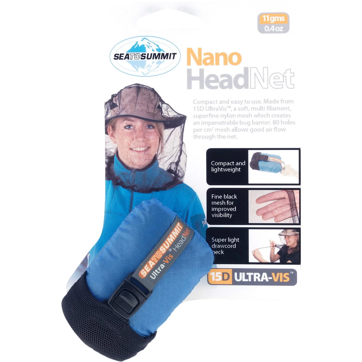 Sea To Summit Nano Mosquito Headnet Standard - Kopfnetz 1 Sea To Summit Nano Mosquito Headnet Standard - Kopfnetz