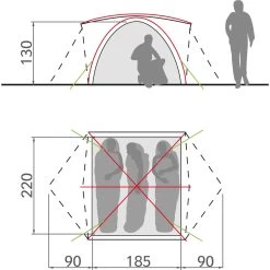 VAUDE Campo Grande 3-4P - Zelt -Camping Verkäufe vaude campo grande 3 4p zelt vau 14225 1700 5