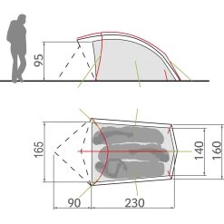 VAUDE Taurus 3P - Drei-Personen-Zelt -Camping Verkäufe vaude taurus 3p drei personen zelt 11499 4590 7